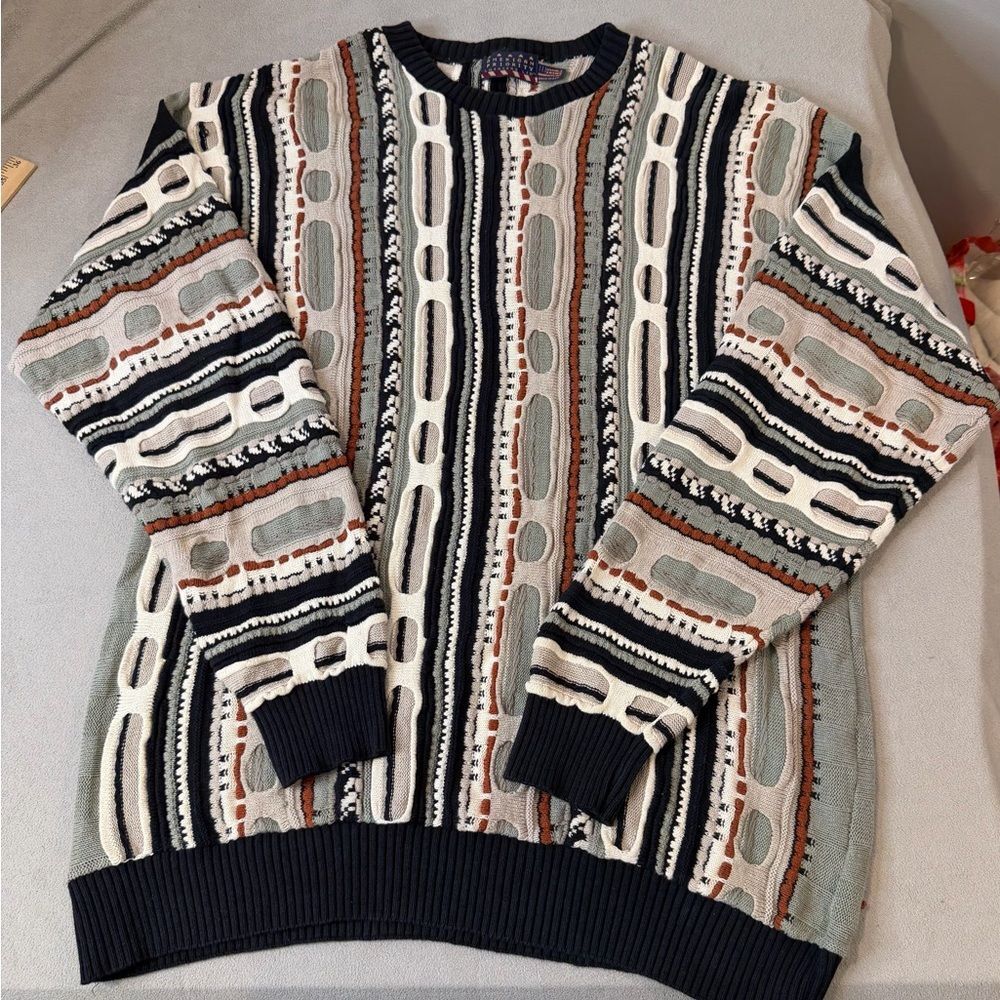 Vintage Men's  Sweater COOGI Style Large Multicolor size XXLT American Priority